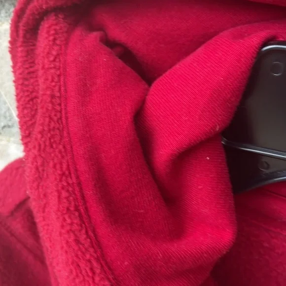 Relisted 2/16 Boys GAP Fleece Full Zip Jacket Small (6-7) Hoodie Red Sweatshirt - Picture 9 of 17